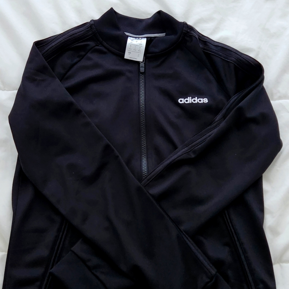 ADIDAS ZIPUP ALL BLACK SIZE S